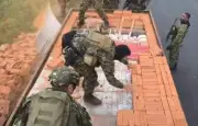 Ejército y Policía interceptan camión con marihuana oculta entre ladrillos en la vía Panamericana