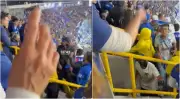 Hinchas de Millonarios expulsan a 'caza-infiltrados' en El Campín durante victoria sobre Nacional