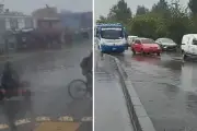 Inundaciones y caos vial en Cajicá y Bogotá por aguacero de este jueves