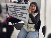 Joven se encadena en EPS Famisanar exigiendo medicamento para su madre con cáncer