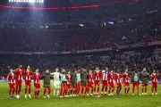 Luis Díaz celebra con Bayern Múnich la clasificación a cuartos de la Champions League