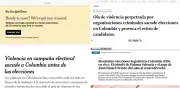 Medios internacionales destacan violencia y polarización en elecciones colombianas