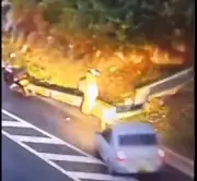 Milagro en la vía: cono de señalización salva a motociclista de impacto mortal en Norte de Santander