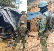 Operativo militar en Ecuador desmantela campamento de minería ilegal en Imbabura