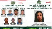 Policía de Bogotá publica cartel de los más buscados por homicidio en la capital