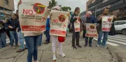 Residentes de Usaquén protestan contra obras de TransMilenio en carrera 7 por tala de más de 1.500 árboles