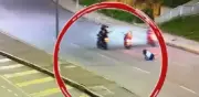 Video capta balacera de extranjeros contra motociclista en puente de la Novena en Bucaramanga