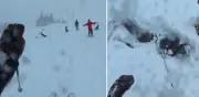Video muestra el dramático rescate de un esquiador atrapado boca abajo en nieve profunda en Estados Unidos