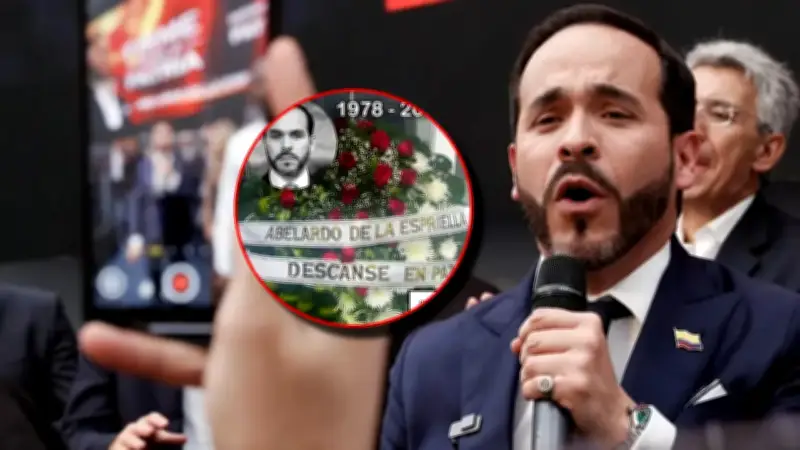 Abelardo de la Espriella también fue amenazado con una corona fúnebre