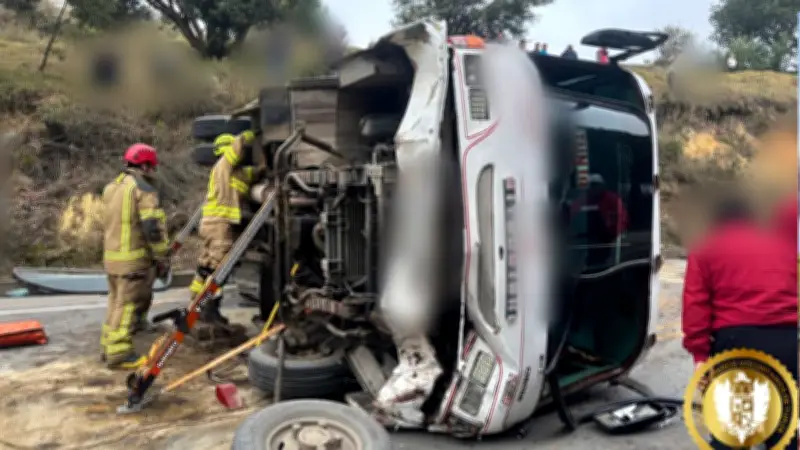 Accidente de bus en vía Tunja-Villa de Leyva deja 11 lesionados en Boyacá