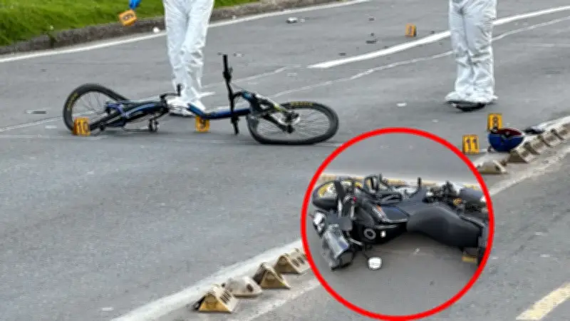 Accidente fatal en Teusaquillo: dos muertos tras colisión entre moto y bicicleta