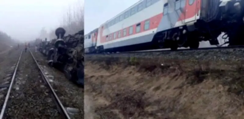Accidente ferroviario en Rusia deja 24 heridos y avión militar se estrella en Crimea
