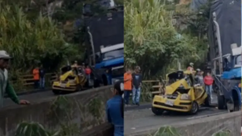 Accidente múltiple en San Cristóbal cierra vía clave del occidente de Medellín