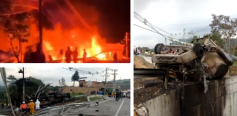 Alcalde de Silvania detalla accidente fatal en vía Bogotá-Girardot: falla de frenos causó incendio