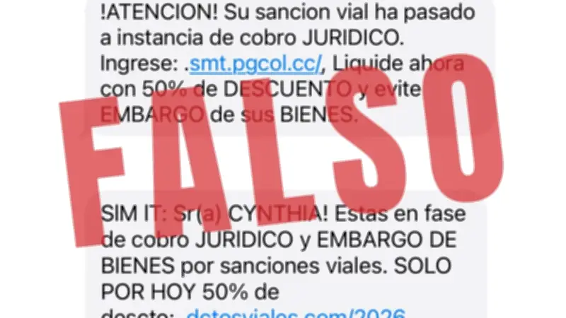 Alerta por estafas digitales: SMS falsos sobre multas de tránsito buscan robar datos personales