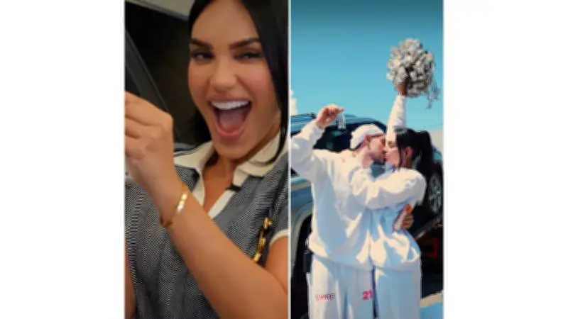 Andrea Valdiri sorprende a su novio con lujosa camioneta en su cumpleaños