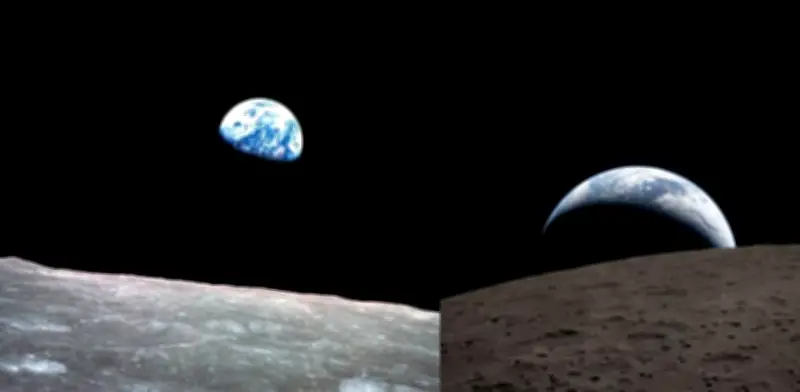 Artemis II recrea histórica foto 'Amanecer de la Tierra' de Apolo 8 desde la cara oculta lunar