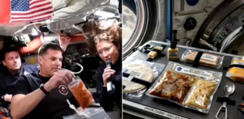 Así es el menú espacial de Artemis II: tortillas, Nutella y 189 opciones en microgravedad
