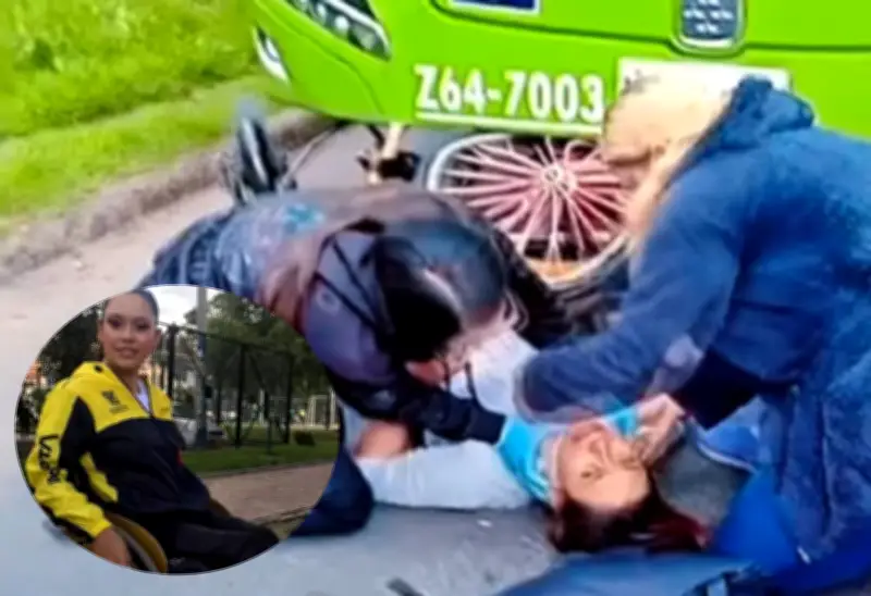 Atleta paralímpica en estado crítico tras ser arrastrada por bus del SITP en Bogotá