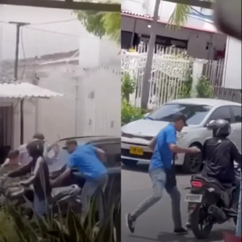 Atraco armado frente a hijo en Cartagena: captan tenso momento en Santa Mónica