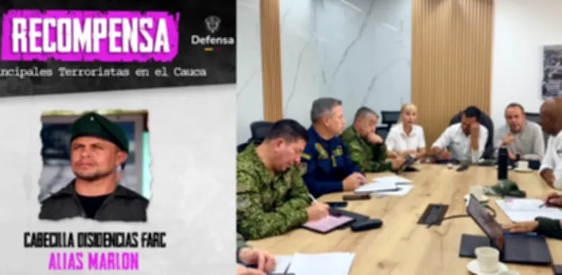 Aumentan recompensa a $5.000 millones por alias 'Marlon' por atentados en Cauca