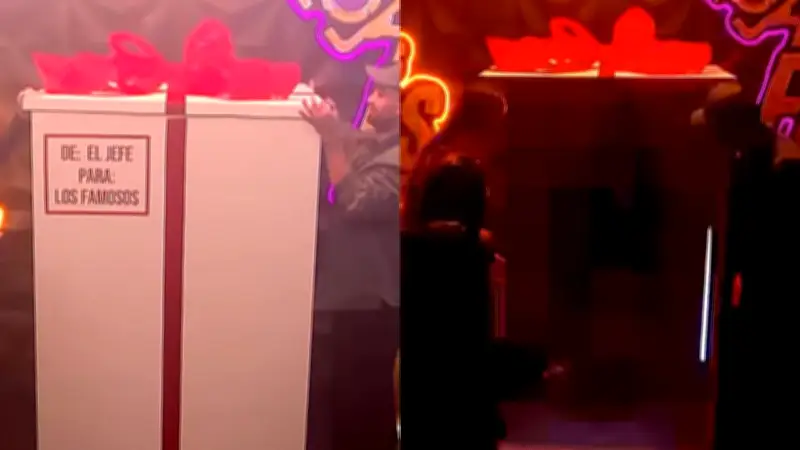 Aura Cristina Geithner ingresa en caja gigante a La Casa de los Famosos Colombia