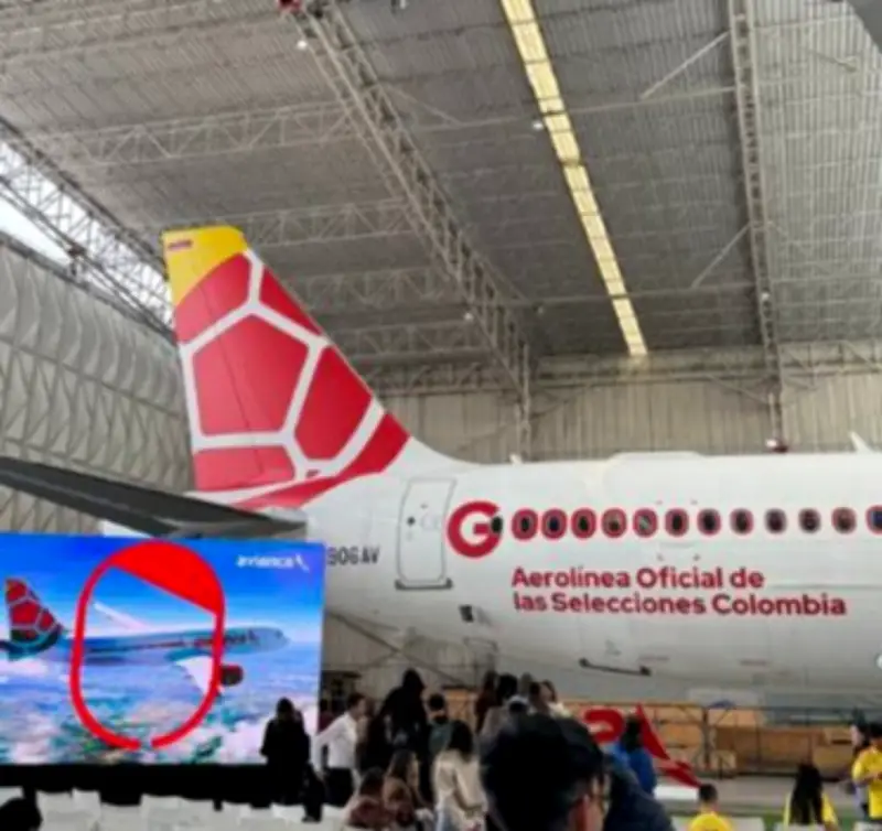 Avianca presenta avión oficial de la Selección Colombia con diseño tricolor