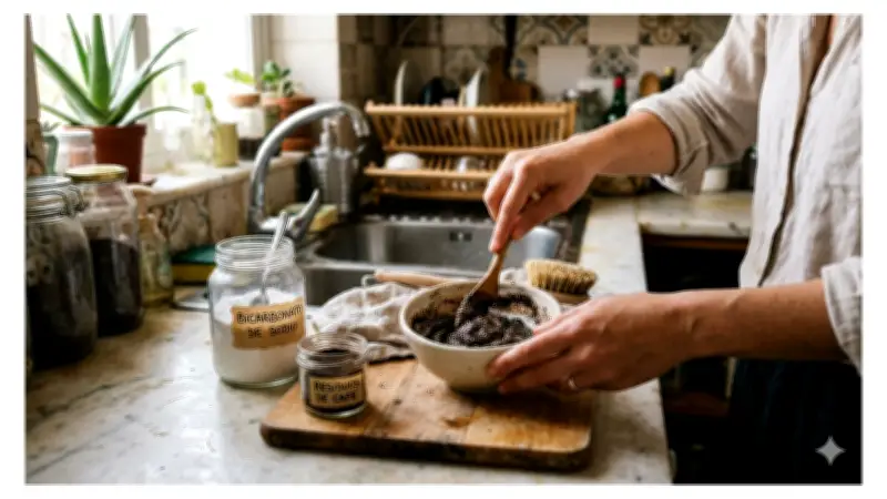 Bicarbonato y café: el truco profesional de limpieza que pocos conocen en los hogares