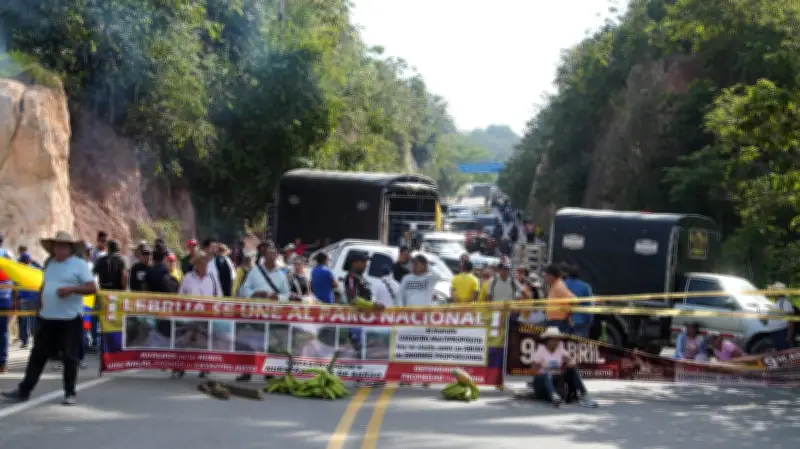 Bloqueos en vías al Aeropuerto Palonegro obligan a pasajeros a llegar caminando o en moto