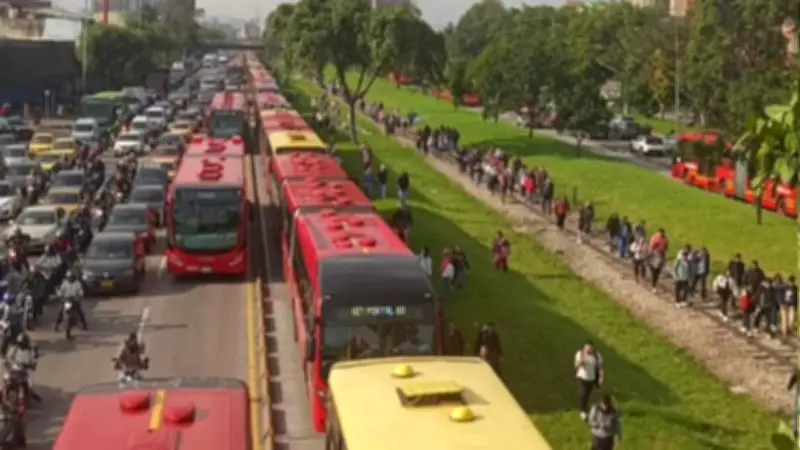 Bogotá colapsada por manifestaciones: TransMilenio confirma bloqueos en vía principal