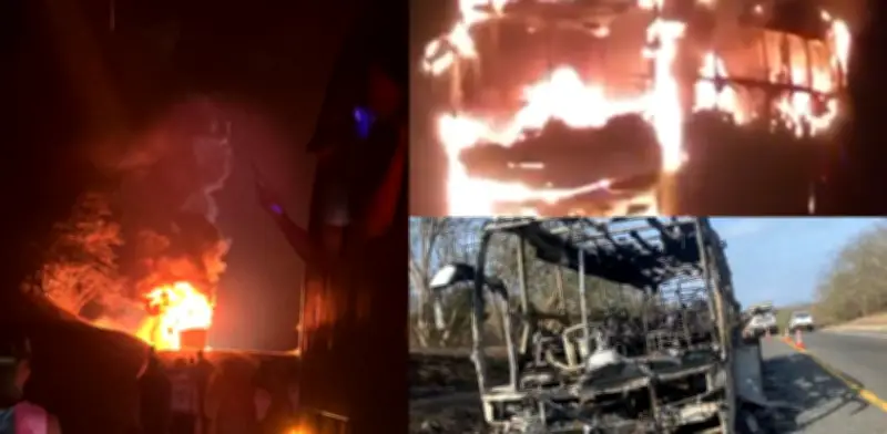 Bus con hinchas del Junior se incendia en la vía Cartagena-Barranquilla: causas bajo investigación