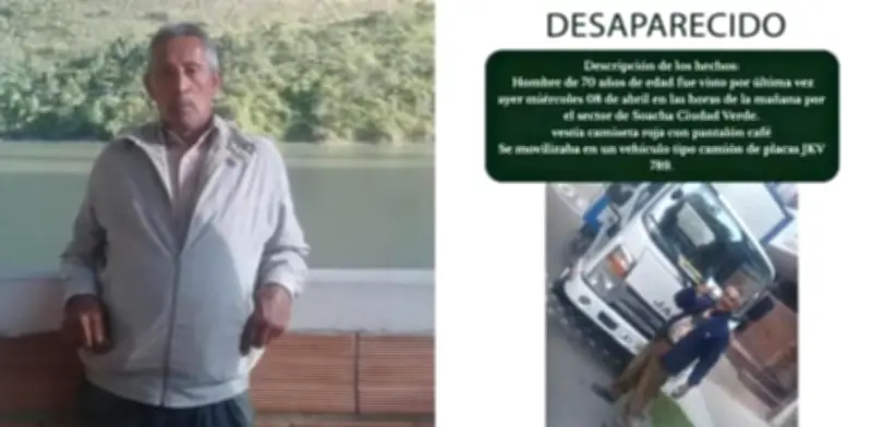 Buscan a conductor de 70 años desaparecido entre Ciudad Bolívar y Soacha en Bogotá