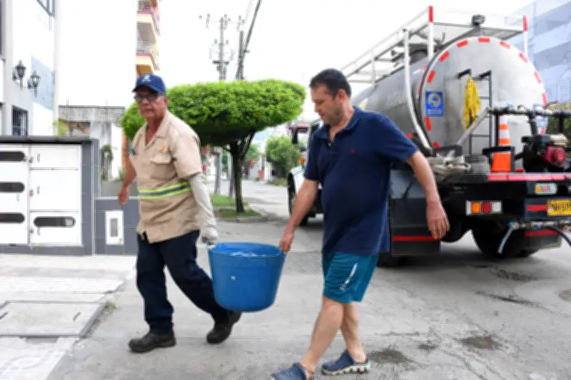 Cali enfrenta cortes de agua por turbiedad del río Cauca; Emcali despliega carrotanques en el sur