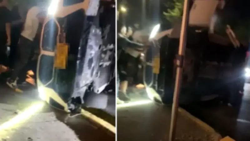 Camioneta se volcó en Avenida Cañasgordas de Cali en Jueves Santo con heridos