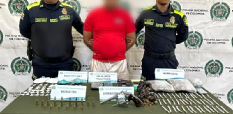 Capturan a alias ‘Angelo’, miembro de ‘Los Pepes’, en Galapa con droga y armas