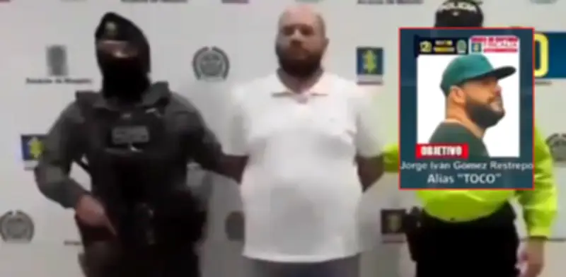 Capturan a alias 'Toco', cabecilla de 'Robledo' que enviaba 3 toneladas de cocaína mensuales desde Antioquia