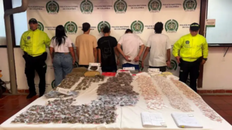 Capturan a cinco integrantes de 'Los del Sur' por narcotráfico y control territorial en Bucaramanga