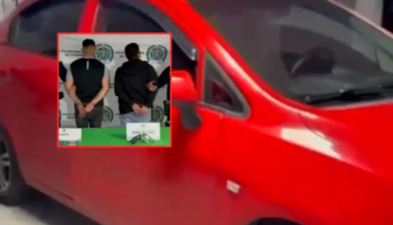 Capturan a dos mexicanos en Bogotá por robo de vehículo de plataforma digital