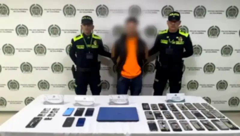 Capturan a sujeto en Soacha por receptación de celulares robados en operativo policial