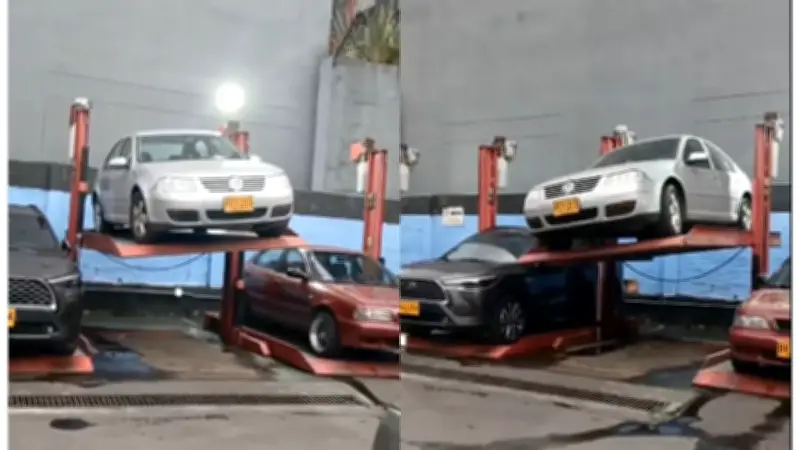 Carro atrapado en rampa levadiza en Bogotá: empresa no ayudó por Semana Santa