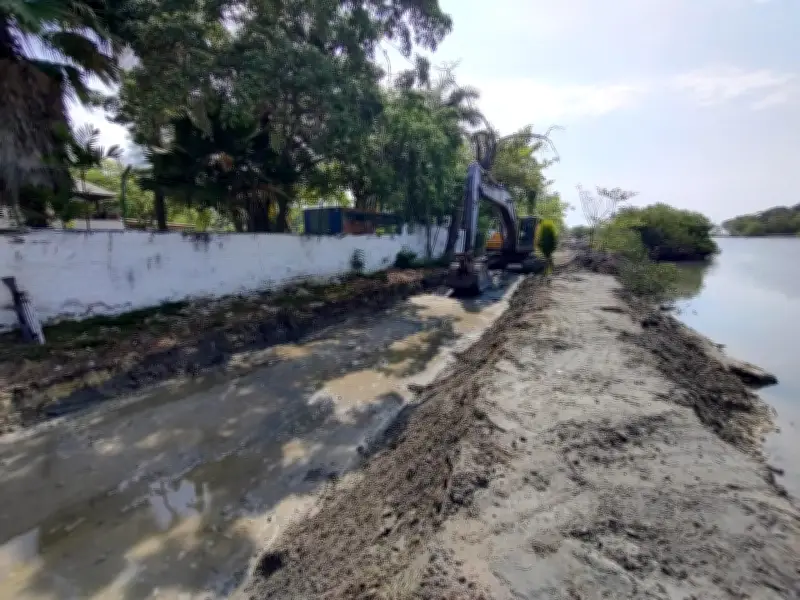 Cartagena avanza en obras de mitigación de inundaciones en El Laguito