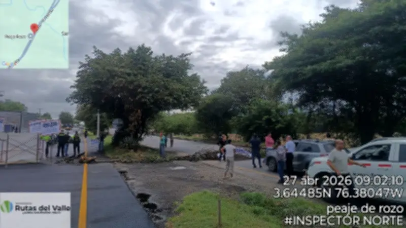 Cierre total en vía Rozo-El Cerrito por protesta: exigen obras urgentes