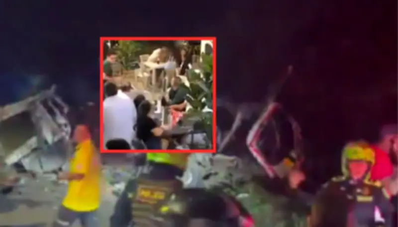 Cámara de seguridad capta momento exacto de explosión en Palmira; personas huyen tras atentado