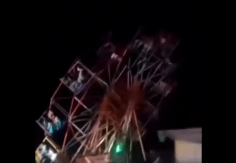 Colapso de rueda de la fortuna en India deja más de 70 heridos, 10 en estado crítico