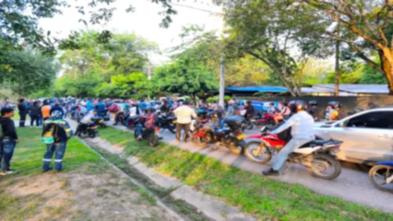 Comunidad de Campo Gala bloquea vía en Santander exigiendo mejoras en escuela rural