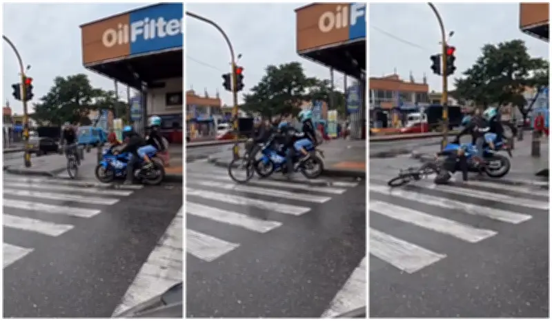 Concejal de Bogotá denuncia grave accidente por motociclista que pasó semáforo en rojo
