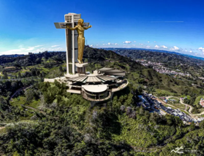 Cristo del Embalse: monumental escultura de 86 metros avanza en El Peñol, Antioquia