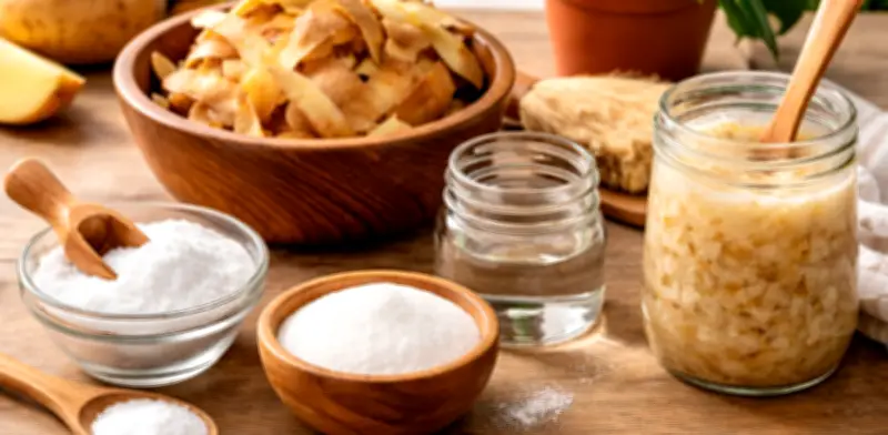 Cáscaras de papa, bicarbonato y azúcar: la mezcla casera que revoluciona la limpieza y jardinería