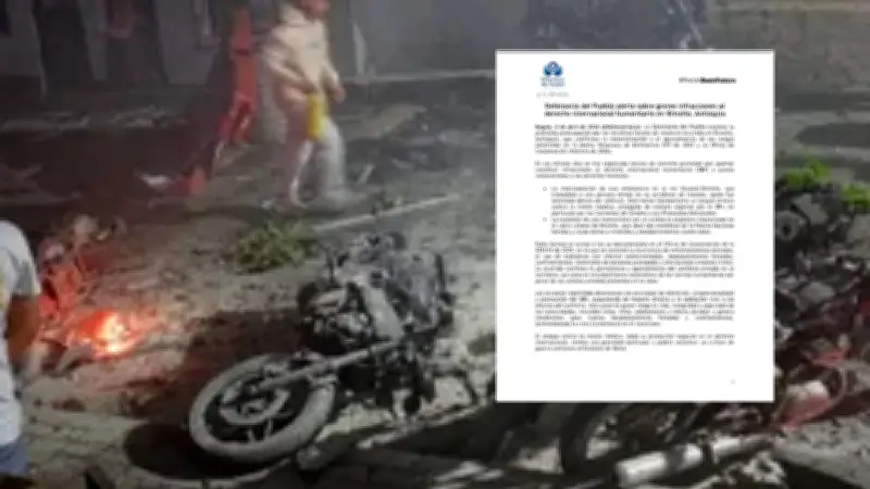 Defensoría alerta graves violaciones al DIH tras ataque explosivo en Briceño, Antioquia