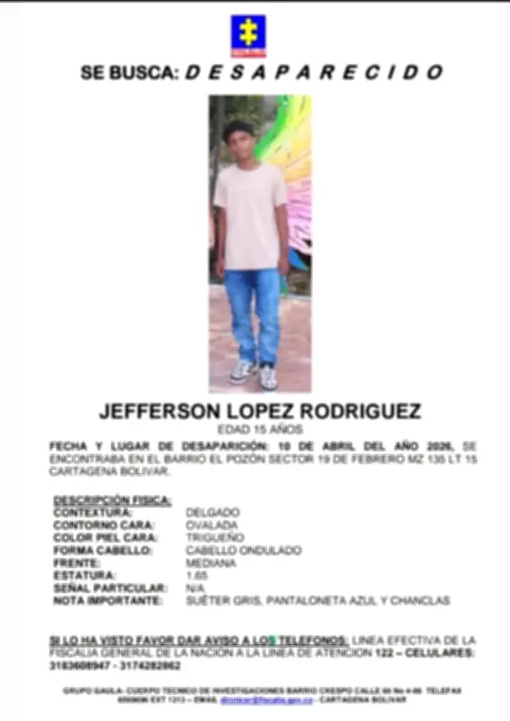 Desaparición de adolescente de 15 años en El Pozón mantiene en angustia a su familia